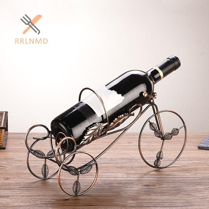 Rrlnmd Sáng Tạo Kim Loại Giá Đựng Rượu Vintage Chai Rượu Và Giá Đỡ Kính Thanh Trang Trí Nhà Cửa Trưng Bày Giá Đỡ MỚI