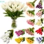 Hoa Tulip nhân tạo Bó hoa giả cảm ứng thực sự Trang trí tiệc cưới tại nhà [BK]