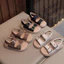 Dép sandal 2 quai dán 3 màu thời trang cho bé trai bé gái đế mềm êm chân sz 16-26