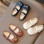 Chuẩn MG mềm nhẹ_Giày búp bê đế bệt đính nơ siêu xinh cho bé phong cách Vintage size 21-25