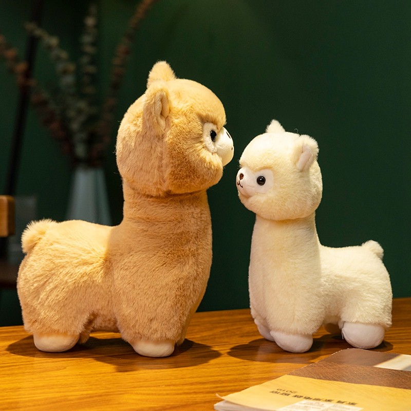 Đồ chơi sang trọng alpaca động vật thần thánh mô phỏng, đồ chơi sang trọng mềm mại, đồ chơi sáng tạo, trang trí phòng khách, quà tặng cho trẻ em, quà tặng Giáng sinh, quà tặng sinh nhật