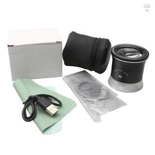 Cân LED 30X Kính lúp chiếu sáng Loupe với 6 Trắng 3 Đèn UV Kính lúp có thể sạc lại Cân biểu bì có thể hoán đổi cho nhau cho trang sức PCB Tem tiền xu Tranh dệt cổ,