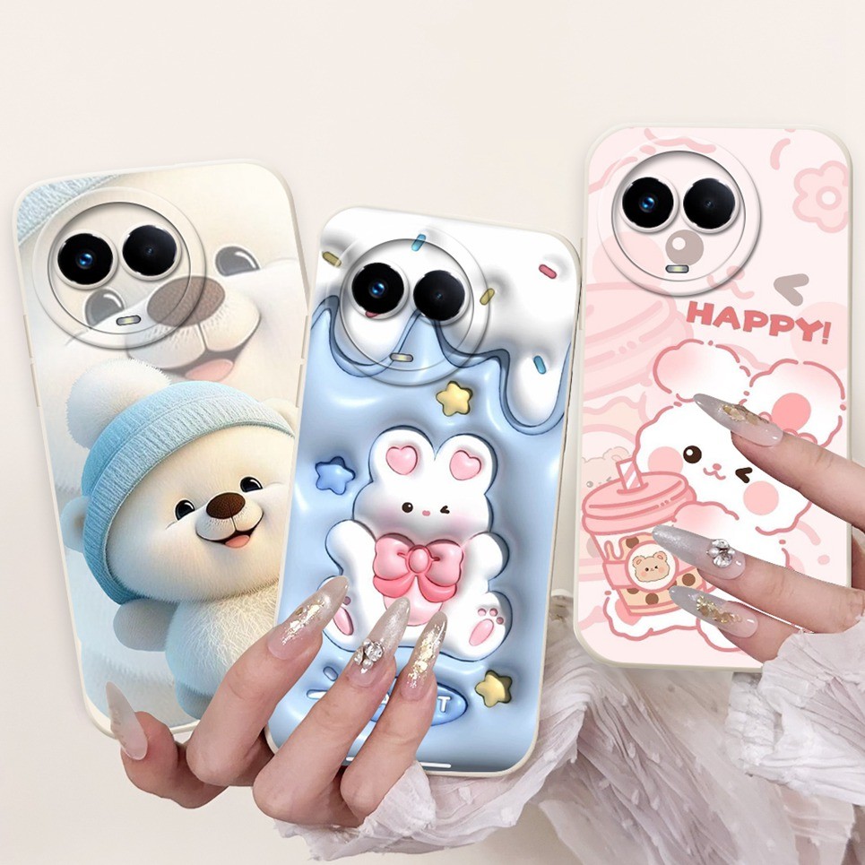 Ốp lưng Realme V50 V50s Panda Rabbit Vỏ điện thoại hoạt hình Silicon mềm mờ Realme RMX3781 RMX3783 Vỏ chống sốc