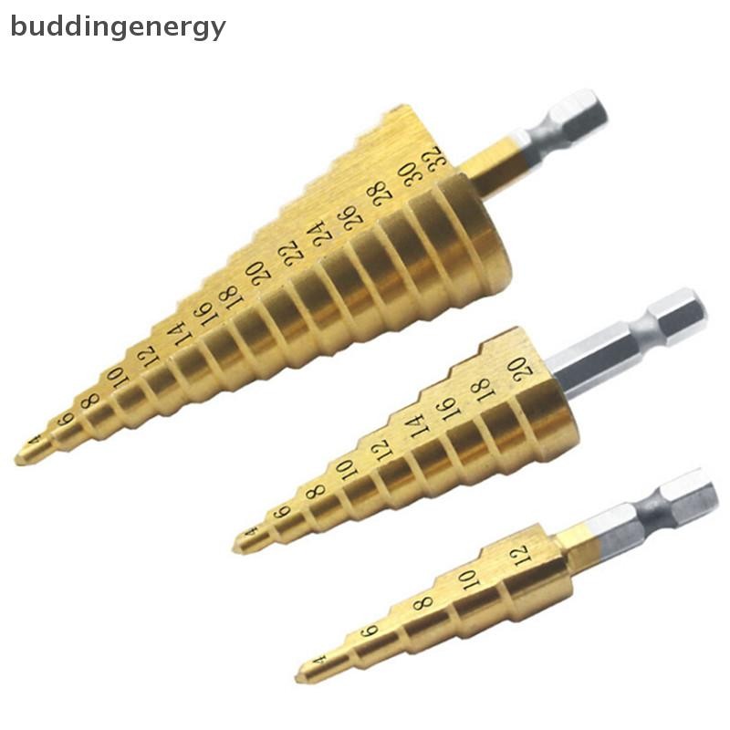{Buddi} Máy khoan hình nón bước bằng thép HSS cỡ lớn Bộ cắt lỗ 4-12 / 20 / 32mm {buddingenergy}