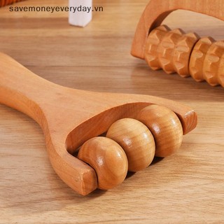 [Savemoneyeveryday] 1PC Máy mát xa con lăn bằng gỗ Cổ, Vai và Chân Dụng cụ mát xa tay đa năng Máy mát xa chân [vn]