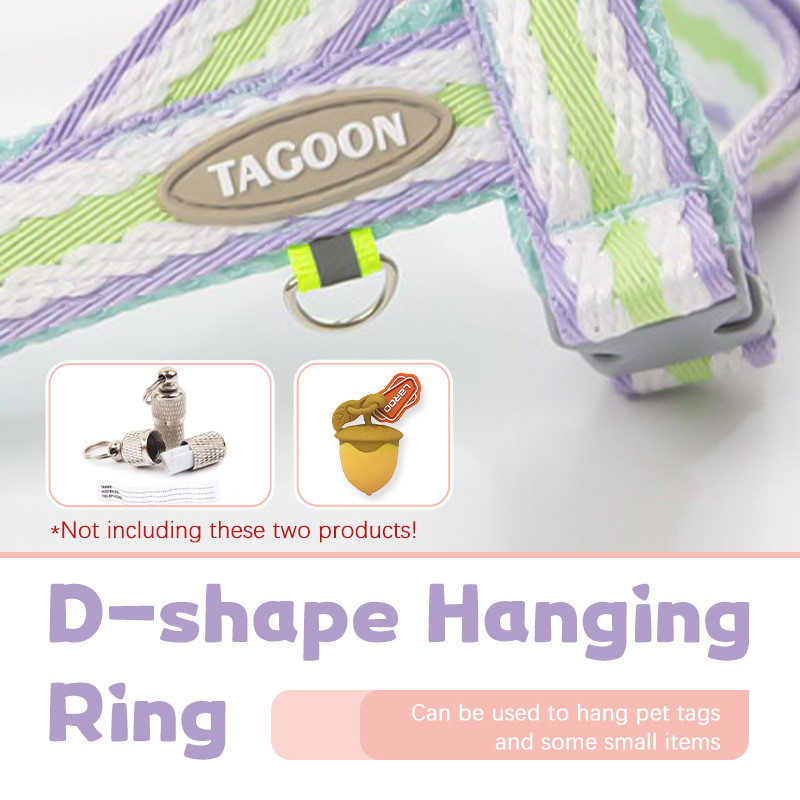 HamshMoc Bộ dây nịt và dây xích thời trang Dây đeo ngực thú cưng có thể điều chỉnh mềm mại Dây dẫn bền thoải mái có tay cầm mềm cho chó Phụ kiện đi bộ