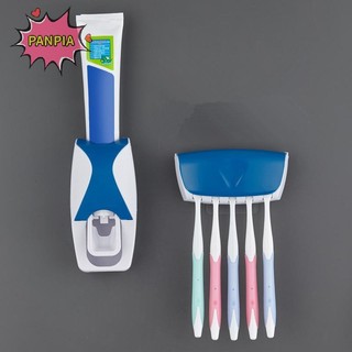 Pnpia 1 Bộ Giá Đỡ Bàn Chải Đánh Răng Với Máy Đựng Kem Đánh Răng Tự Động Treo Tường Bàn Chải Đánh Răng Giá Để Đồ & Máy Bóp Kem Đánh Răng Phòng Tắm Boutique