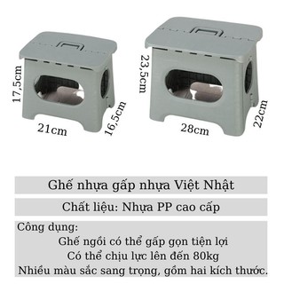 Ghế nhựa gấp Hokori Việt Nhật mẫu mới dễ mang gấp gọn tiết kiệm diện tích ms: 2058/2059