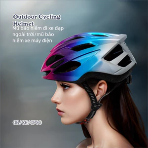 Mũ Bảo Hiểm Đi Xe Đạp Thiết Kế Thời Trang Cho Nam Nữ，ROCKBROS Mũ Bảo Hiểm Đi Xe Đạp Kẻ Màu Cho Nam Nữ，Mũ Bảo Hiểm Một Mảnh Nhẹ An Toàn Cho Người Đi Xe Đạp Leo Núi Nam Và Nữ