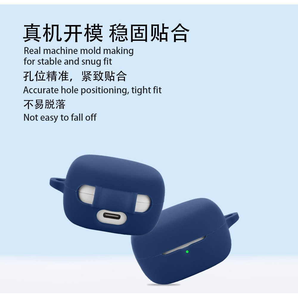 Cho Baseus Bass BD1 Vỏ Tai Nghe Silicon Màu Trơn Vỏ Tai Nghe Chống Sốc Vỏ Bảo Vệ Tai Nghe Da