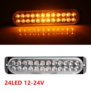 12-24V Siêu Mỏng Nhấp Nháy Đèn 24LED Bên Khẩn Cấp Xe Tải Xe Kéo Ống Nghe Nhấp Nháy Đèn Tín Hiệu Phụ Kiện Xe Hơi