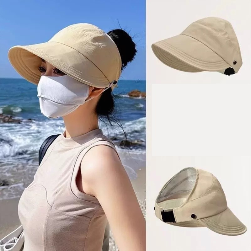 Wellb Mũ che nắng thực tế dành cho nữ Mũ thời trang ngoài trời Mũ chống nắng viền rộng