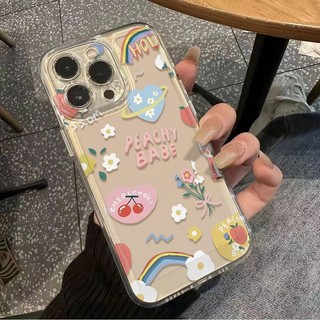 Ốp Điện Thoại Cầu Vồng In Hoa Cho Samsung Galaxy A7 2018 A06 Note 10 Lite A81 10 Plus 20 Ultra J6 Plus J2 J7 Prime G530 M23 A72 A73 5G Ốp Lưng Mềm Trong Suốt Hoa