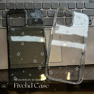 Ins Korea Simple Star Bling Advanced Casing cho iPhone 11 16 16E 15 14 13 12 Pro Xs Max XR X 7 8 Plus SE Ốp điện thoại TPU mềm bảo vệ Nhật Bản Long lanh trường hợp HD Clear Cover
