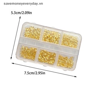 [savemoneyeveryday] 6 Lưới Kim Loại Vàng Bạc Móng Tay Nghệ Thuật Kim Cương Giả Trang Trí Làm Móng Tay Quyến Rũ Flatback Starburst Pentagram Phụ Kiện Móng Tay Ngọc [vn]