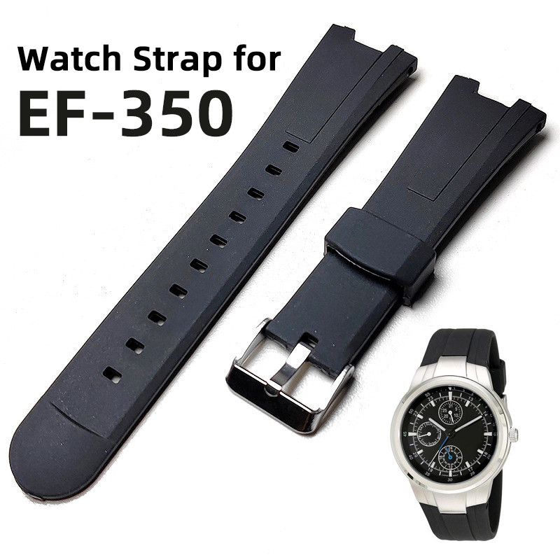 Dây Đeo Đồng Hồ Cho Edifice EF-305 EF305 EF-305-1AV EF-305-9AV Series Dây Đeo Đồng Hồ Cao Su Silicon Nam Nữ Vòng Tay Thay Thế Chống Thấm Nước