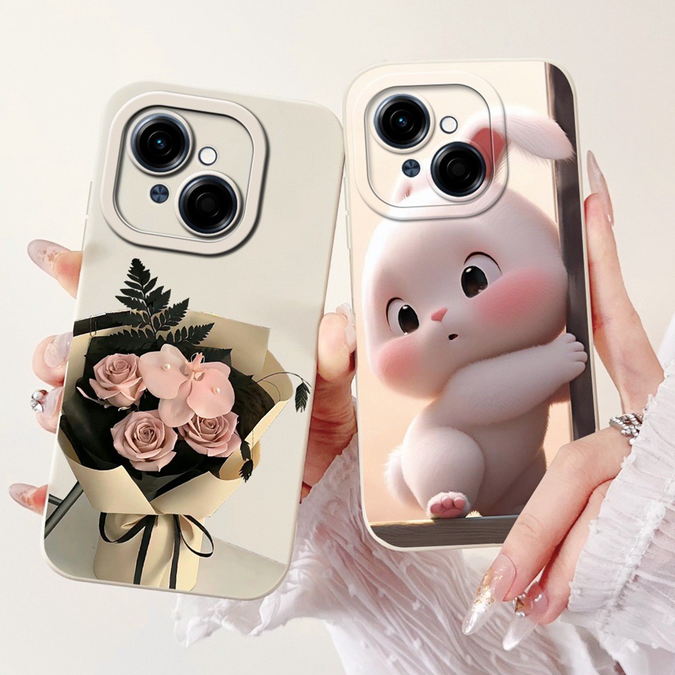 Ốp Lưng Tecno Spark Go 1S Tecno Spark Go 1 Bao Hoa Thời Trang Sang Trọng Kawaii Mèo Dễ Thương Vỏ Chống Sốc Cho Tecno KL4h Vỏ Điện Thoại