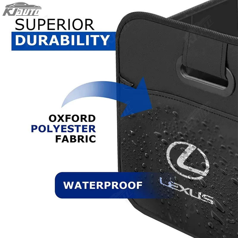 Lexus Xe Cốp Xe Hộp Bảo Quản Da Dung Tích Lớn Thùng Rác Có Thể Gập Lại Di Động Tổ Chức Cho Lx Gx Rx Ls Gs Sc Es Là
