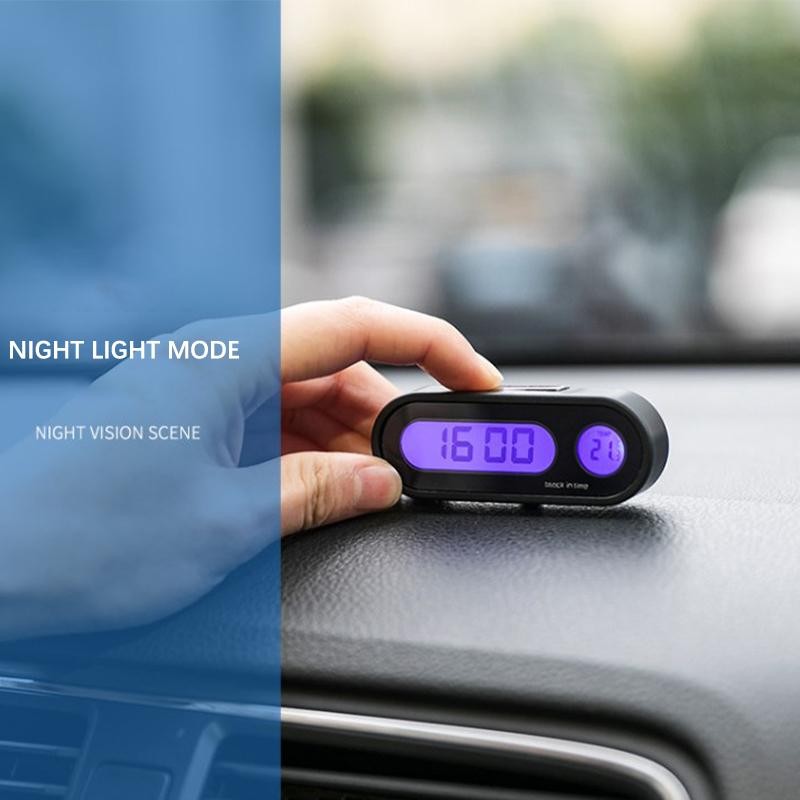 Đồng hồ ô tô điện tử TMOY Đồng hồ tự động LCD phát sáng TCS