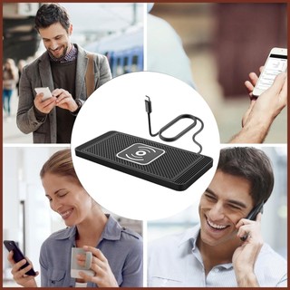 Sạc Điện Thoại Không Dây Cho Xe Hơi 15W Từ Tính Không Dây Sạc Xe Hơi Miếng Lót Sạc Điện Thoại Thảm Cảm Ứng Tự Động Ô Tô haoyisvn