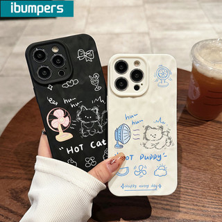 ibumpers Ốp Lưng iPhone Dễ Thương đôi Mèo Con chó In Hình Ốp Điện Thoại Dày Dặn Silicon Mềm Chống Sốc Chống Bẩn Cho Iphone 16 15 14 12 13 11 Pro Max IP 7 8 Plus X XS XR
