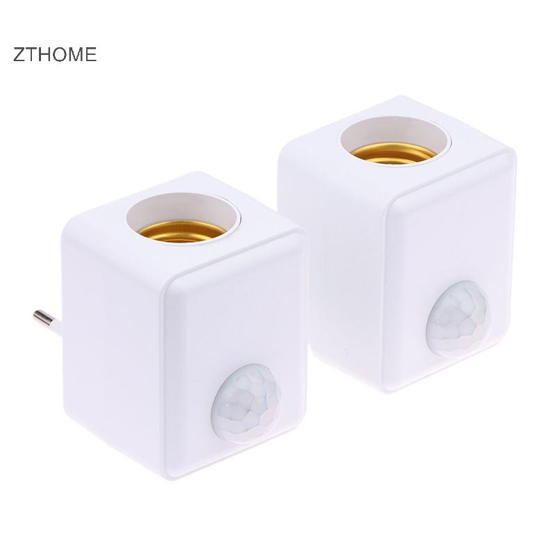Zthome AC110-240V Đèn LED treo tường Cảm biến hồng ngoại con người Giá đỡ đèn Độ trễ thông minh E27 Cổng vít Cảm biến Đầu đèn Bộ chuyển đổi HOT