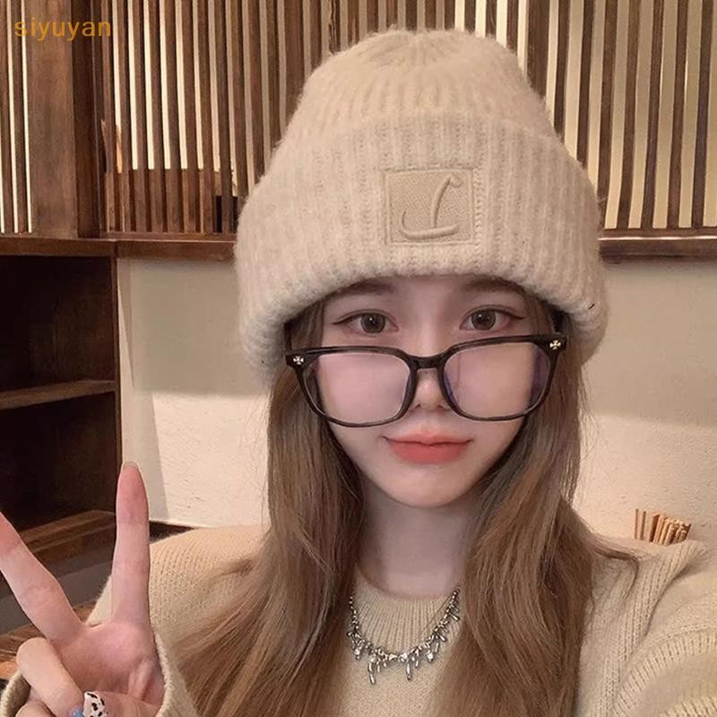 Siyuyan Mũ Ấm Áp Thời Trang Thu Đông Beanies Màu Trơn Đa Năng Hàng Ngày Mũ Dành Cho Nữ Bé Gái Đơn Giản Ngoài Trời Mũ Ấm Quà Tặng VN