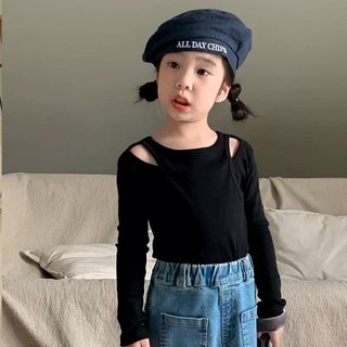 A44-[tomnaukid] Áo dài tay phối 2 lớp dành cho bé gái size từ 9-34Kg