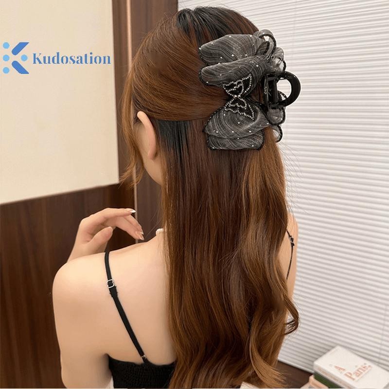 Kudosation Kim Cương Giả Lấy Kẹp Cho Nữ Tính Khí Lưới Thanh Lịch Thời Trang Phụ Kiện Tóc