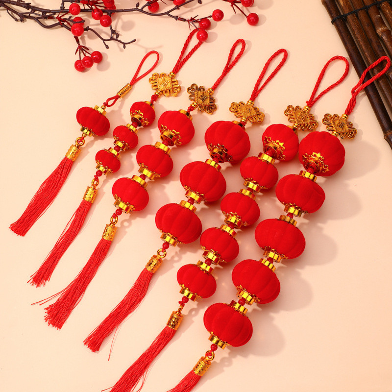 Mới Trung Quốc Lễ Hội Mùa Xuân Mới Treo Mặt Dây ChuyềnLanterns Treo Đồ Trang Trí Cây Cảnh May Mắn Trang Trí Sân Vườn