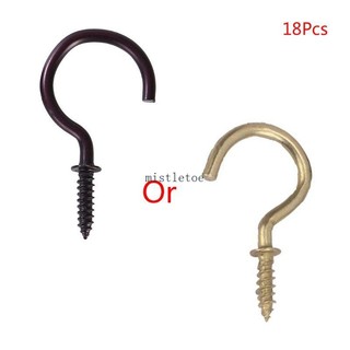 Mis 18 Chiếc Móc Vít Kim Loại Móc Treo Tường Để Treo Đèn Chuông Gió