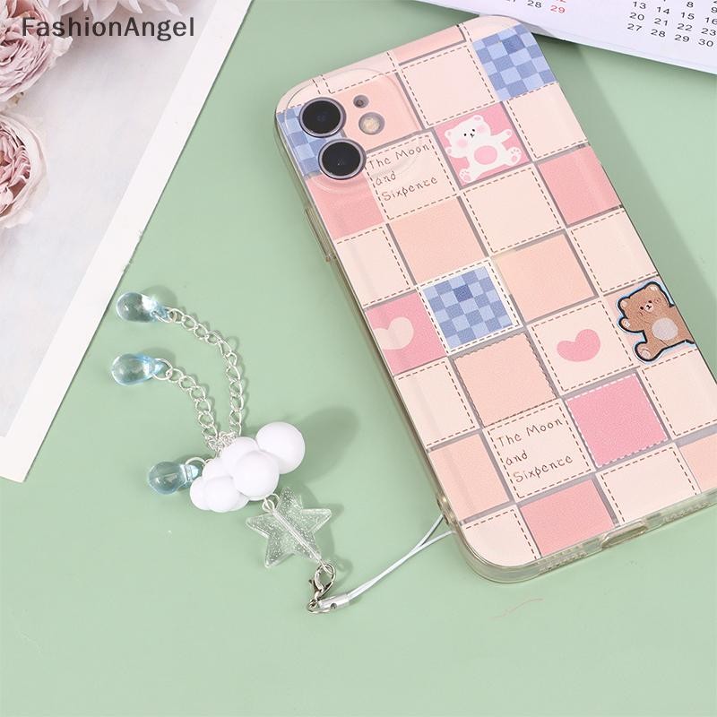FashionAngel Y2K Cloud Orchid Điện Thoại Mặt Dây Chuyền Đính Hạt Dễ Thương Handmade Cô Gái Ngọt Ngào Móc Khóa Cho Máy Ảnh CCD Ch VN