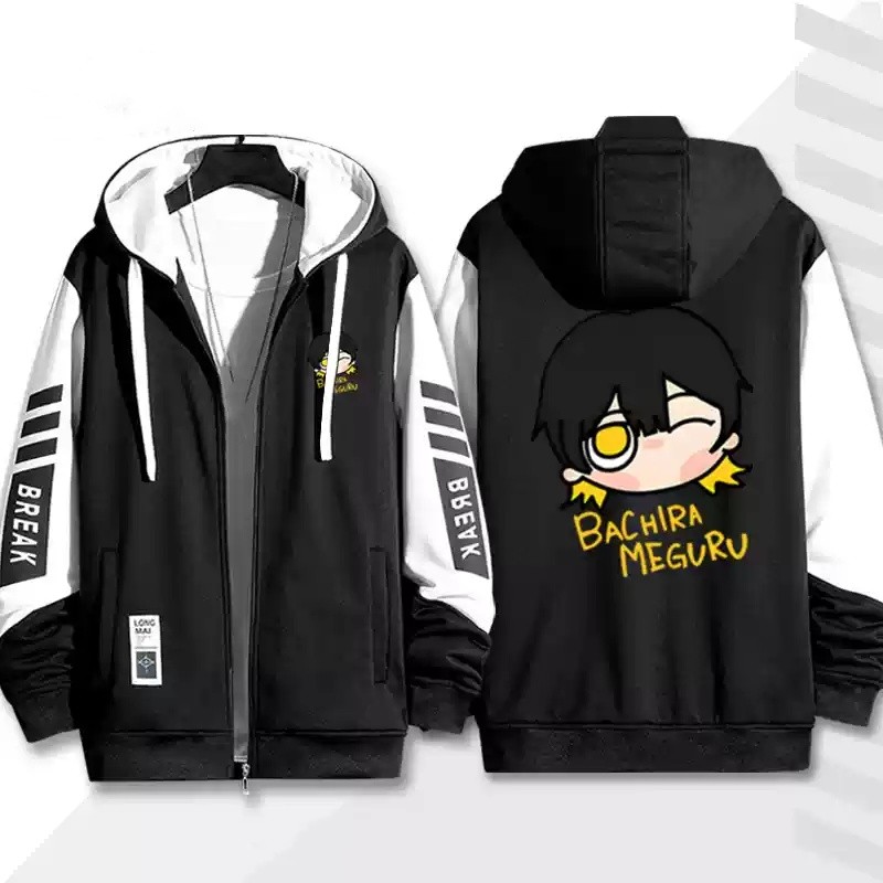 Squ3 KHÓA XANH Isagi Yoichi Chigiri Hyoma Nagi Seishiro áo khoác dây kéo Áo khoác Hoodie