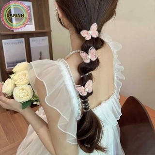 SAFENH Phong Cách Rừng Bong Bóng Bím Tóc Cho Nữ Thời Trang Ngọt Ngào Đường Dây Điện Thoại Tóc Đuôi Ngựa Bím Tóc Phụ Kiện VN
