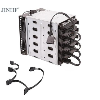 Jinhf DIY Molex 4pin IDE 1 đến 5 SATA 15Pin Ổ Cứng Nguồn Điện Chia Dây Cáp HOT