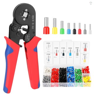 Hsc8 6-4 0,25-10mm2 Awg23-7 Ferrule Crimping Tool Kit Kìm uốn có độ cứng cao với 1200 chiếc Dây Ferrules Crimp Ends Terminal