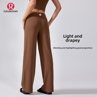 Lulemon Evrlue Double 6 Zero Feel Quần ống rộng Túi lớn Tập thể dục Quần tập Yoga nữ Quần thể thao thông thường