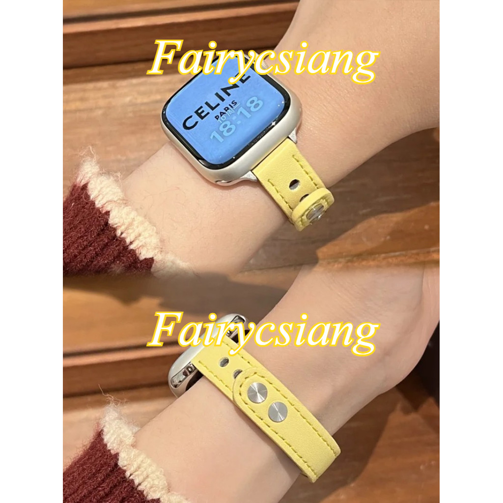 Dây đeo bằng da mỏng S11 cho Apple Watch Series 10 46mm 42mm 49mm 45 44mm 38 40 41mm Vòng tay IWatch Series Ultra2 9 8 7 6 5SE