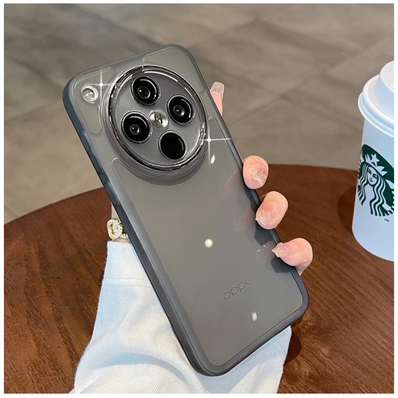 Dành Cho OPPO Find X8 Pro X3 X5 X6 X7 Ultra Matte Ốp Lưng Silicon Trong Suốt Bảo Vệ Ống Kính Máy Ảnh