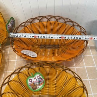 Rổ nhựa mây đựng rau củ quả và trái cây dạng oval, tròn nhiều kích thước cao cấp - Trường An VN