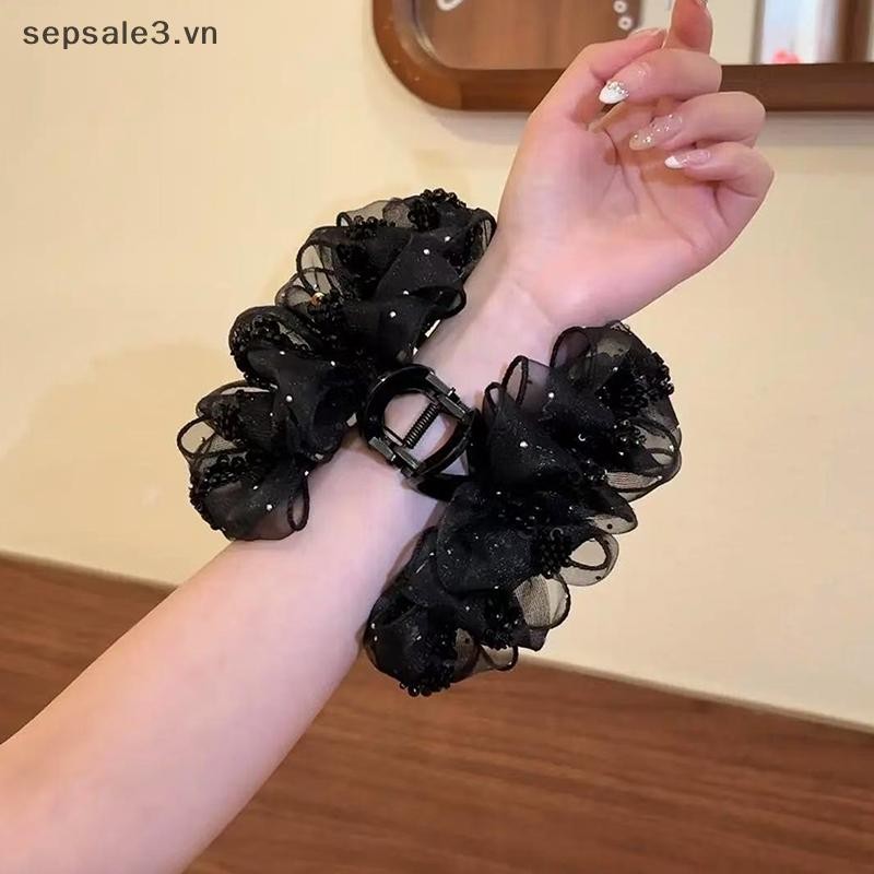 # Sepsale # Tính Khí Lưới Thanh Lịch Đám Mây Nắm Kẹp Tóc Đuôi Ngựa Kẹp Tóc Cho Nữ Mũ Phụ Kiện Tóc.