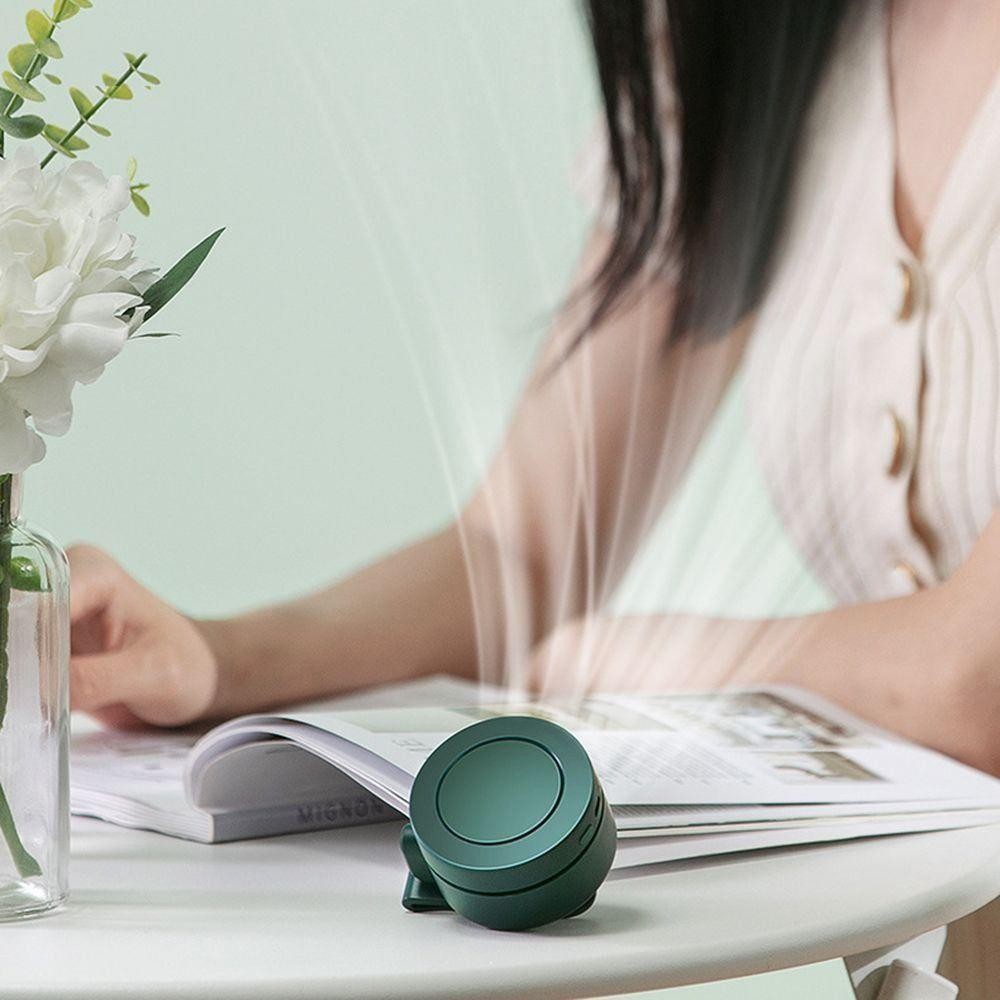 Quạt thắt lưng treo HOBBYIN, Quạt điện không cánh Mini im lặng 3 tốc độ đeo được, Quạt bỏ túi dài có thể điều chỉnh 360 độ có thể sạc lại USB