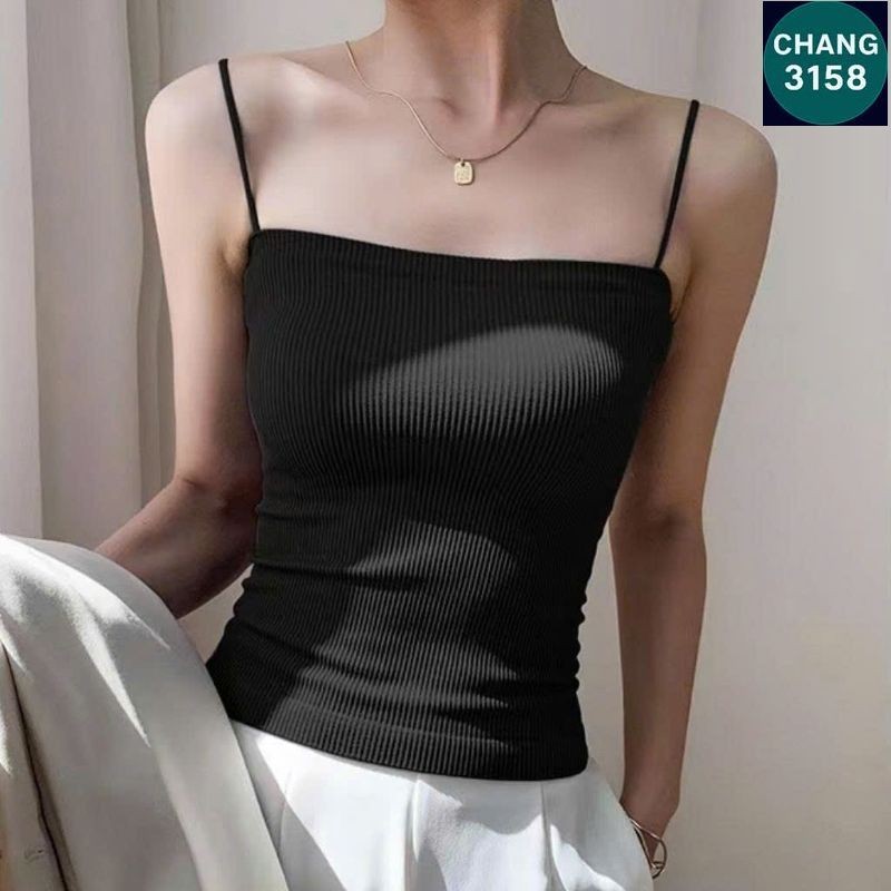 Áo 2 Dây Bún Chất Tăm Bo Ríp Co Dãn-CHANG 3158