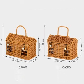 Đĩa trái cây mây giả CHEESELY, giỏ lưu trữ dệt cổ điển cầm tay, hộp đựng hoa kẹo cưới