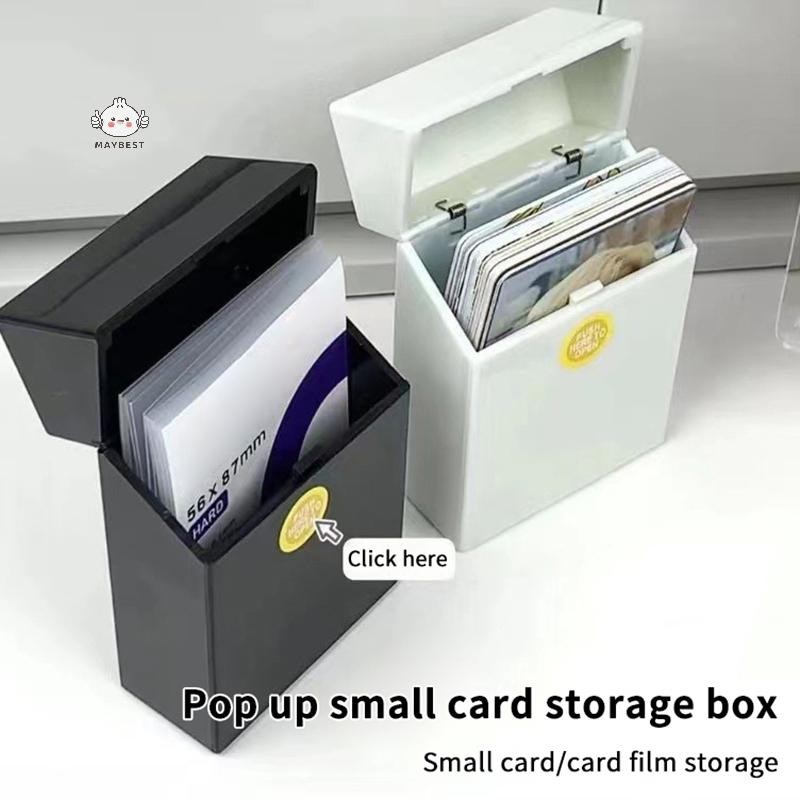 Maybest Hộp lưu trữ kích thước nhỏ, hộp đựng thẻ ảnh thần tượng, nhãn dán, văn phòng phẩm, ngăn kéo lật