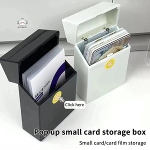 Maybest Hộp lưu trữ kích thước nhỏ, hộp đựng thẻ ảnh thần tượng, nhãn dán, văn phòng phẩm, ngăn kéo lật