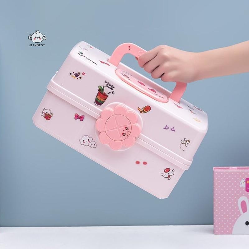 Maybest Trẻ Em Phụ Kiện Tóc Hộp Bảo Quản Dây Bé Kẹp Tóc Dây Cao Su Trang Sức Trang Sức Trang Điểm Cô Gái Dễ Thương Hộp Trang Sức Lớn {VN}