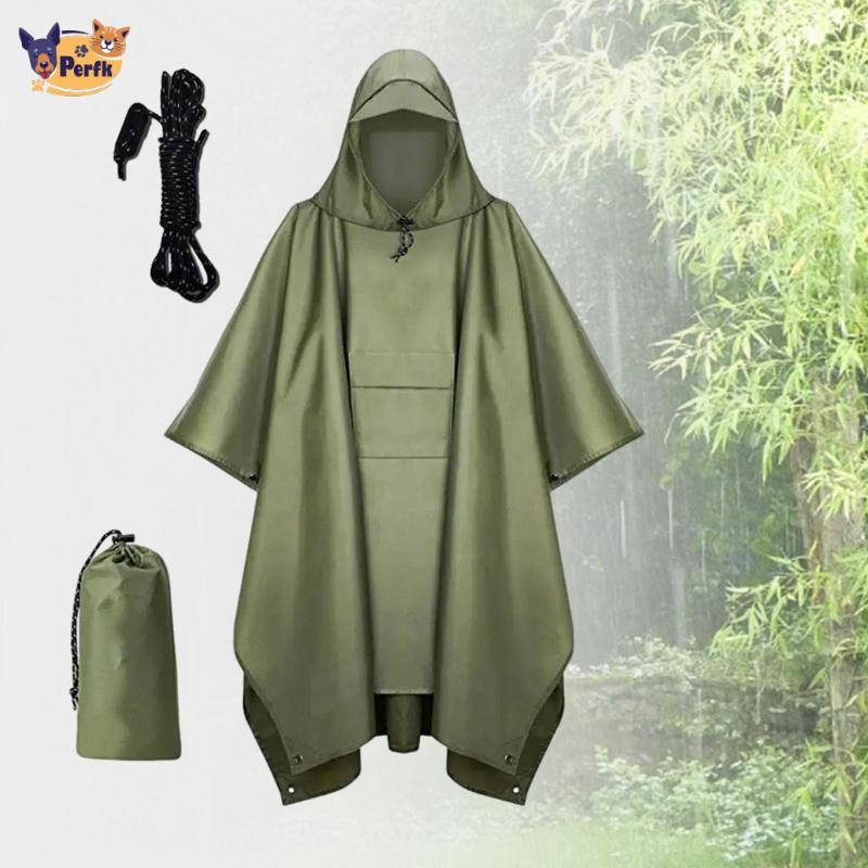 Áo mưa Poncho có mũ trùm đầu cho người lớn, che mưa, đi bộ đường dài, sự kiện thể thao, du lịch ngoài trời