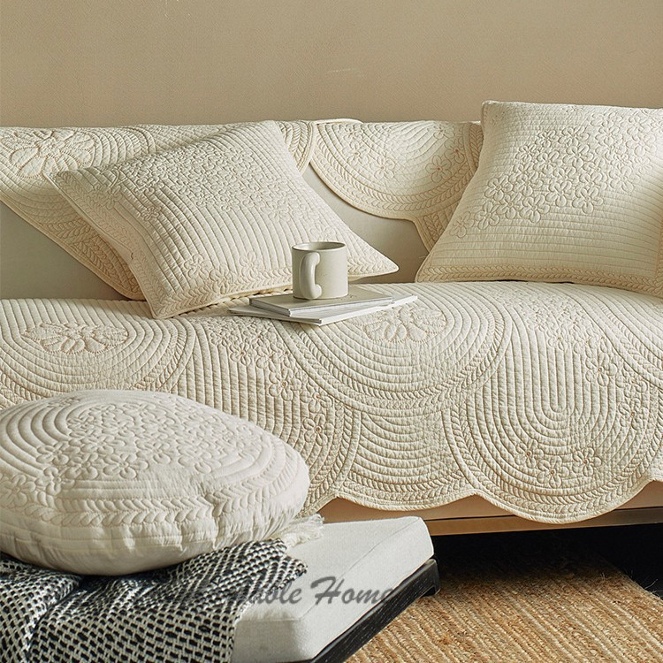 Đệm sofa cotton đã giặt, Bọc Sofa cotton, khăn phủ, đệm ghế, ghế sofa thông dụng 123 người, khăn phủ chống bụi