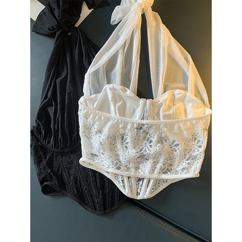 Thiết Kế Xương Cá Ren Corse Gợi Cảm Áo Vest Ống Top